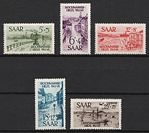 1948 Saar, Germany (Mi. 255 - 259, Full Set, CV $30)