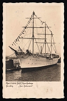 1935 'Hamburg. Floating youth hostel “Hein Godenwind”', Propaganda Postcard, Third Reich Nazi Germany