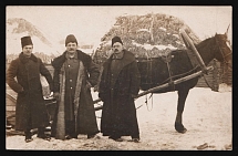 1917-1920 'The three farmhands', Czechoslovak Legion Corps in WWI, Russian Civil War, Postcard