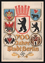 1937 '700 Years of the City of Berlin', Propaganda Postcard, Third Reich Nazi Germany