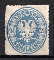 1863 2 1/2s Lubek, German States, Germany (Mi. 11 A, CV $210)