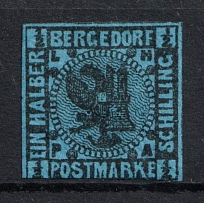 1861-67 1/2s Bargedorf, German States, Germany (Mi. 1 b, CV $200)