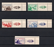 1942 French Legion, Germany (Mi. VI Zf - X Zf, Coupons, Full Set, Corner Margins, CV $270, MNH)