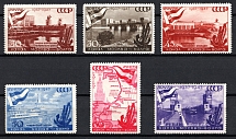 1947 10th Anniversary of the Moscow-Volga Canal, Soviet Union, USSR, Russia (Full Set, MNH)