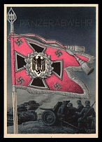 1933-1945 'Flag of the Anti-tank defense', Propaganda Postcard, Third Reich Nazi Germany