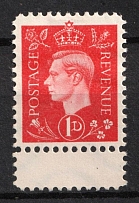 1d Anti-British Propaganda, King George VI, German Propaganda Forgery (Mi. 4, Margin, CV $100)