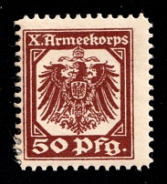 1915 50pf Hanover, X Army Corps, Germany