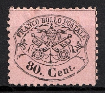 1868 80C Papal States (Mi. 25 y, CV$55)