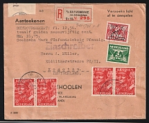 1942 (20 Nov) Third Reich, Germany, Registered Cover from Gravenhage (Hague) to Komutau (Chomutov)