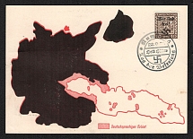 1938 (22 Sep) 'German-speaking Area' Occupation of Rumburg, Sudetenland, Germany, Postcard from Rumburg to Eger franked with 10h