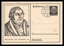 1933 'Martin Luther', Propaganda Postal stationery, Third Reich Nazi Germany