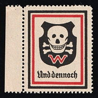 1933-1945 'And Yet', Propaganda Label Stamp, Third Reich Nazi Germany