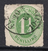 1865 1 1/4s Schlezwig, German States, Germany (Mi. 9, Canceled, CV $30)