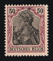 1905-13 50pf German Empire, Germany (Mi. 91 Ix, CV $300, MNH)