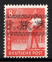 1948 8pf British and American Zones of Occupation, Germany (Mi. 38 I K, Inverted Overprint)