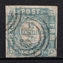 1864 1 1/4s Schlezwig, German States, Germany (Mi. 6, Canceled, CV $100)