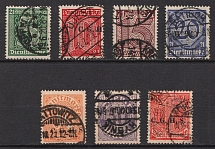 1920 Joining of Upper Silesia, Germany, Official Stamps (Mi. 1 - 7, Full Set, Used, CV $50)