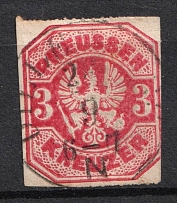 1867 3kr Prussia, German States, Germany (Mi. 24, Used, CV $50)