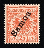 1900 25pf Samoa, German Colonies, Germany (Mi. 5b, CV $220, MNH)