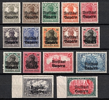 1919 Bavaria, German States, Germany (Mi. 136 - 151, Full Set, CV $30)