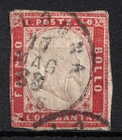 1863 60C Sardinia (Mi. 13 B, Used, CV $40)