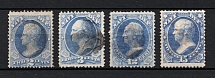 1873 Official Mail Stamps 'Navy', United States, USA (Used, CV $160)