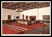 1933-1945 'The Berghof Obersalzberg. Great Hall', Propaganda Postcard, Third Reich Nazi Germany