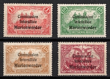 1920 Joining of Marienwerder, Germany (Mi. 26 - 29, Full Set, CV $20)