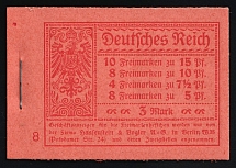 1919 Complete Booklet with stamps of Weimar Republic, Germany, Excellent Condition (Mi. MH 11.1 A, CV $1,040)