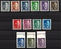 1941 General Government, Germany (Mi. 71 U - 75 U, 77 U - 81 U, 110 U - 112 U, Imperforate, Signed, CV $80, MNN-MVLH)