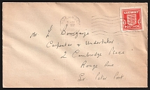 19_ (8 Sep) Guernsey, German Occupation, Germany, Cover from and to Guernsey franked with 1P (Mi. 2, CV $40)