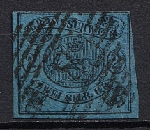 1853 2sgr Braunschweig, German States, Germany (Mi. 7 b, Canceled, CV $290)