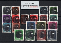 1945 BAD ELSTER Local Issue 1pf - 80pf, Germany, Overprint on Hitler's head (MNH)