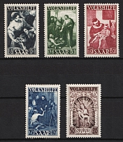 1949 Saar, Germany (Mi. 267 - 271, Full Set, CV $60)