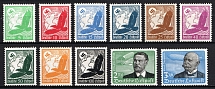 1934 Third Reich, Germany, Airmail (Mi. 529 x - 539 x, Full Set, CV $150)