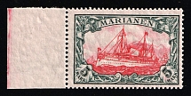 1916 5m Mariana, German Colonies, Kaiser's Yacht, Germany (Mi. 21 A, Margin, Certificate, Signed, CV $360, MNH)