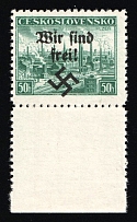 1938 50h Occupation of Rumburg, Sudetenland, Germany (Mi. 51, Margin, MNH)