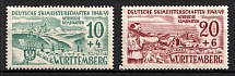 1949 Wurttemberg-Hohenzollen, French Zone of Occupation, Germany (Mi. 38 - 39, Full Set, CV $30, MNH)