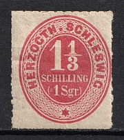 1865-67 1 1/3s Schlezwig, German States, Germany (Mi. 15, Signed, CV $50)