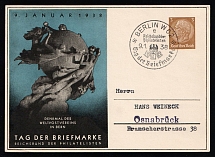 1938 'Stamp Day 1938', Propaganda Postal stationery, Third Reich Nazi Germany