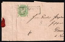 1861 Prussia, German States, Germany, Cover from Sulechow to Doringshagen franked with 4pf (Mi. 14 a, CV $100)