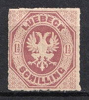 1865 1 1/2s Lubek, German States, Germany (Mi. 14, CV $50)