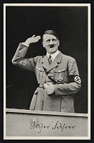 1938 'Adolf Hitler', Propaganda Postcard, Third Reich Nazi Germany