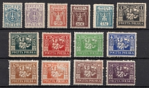 1922 Second Polish Republic, Issue for Upper Silesia (Mi. 1 - 4, 6 - 15, Fi. 144 - 147, 149 - 158, CV $50)