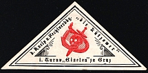 1933-1945 'Kneip Bechtverbdg ie kützewer i. Gurav Eiselen zu Graz', Propaganda Label Stamp, Third Reich Nazi Germany