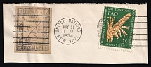 1954 10gr Chelm (Cholm), piece of Philatelic Cover of Captain Shramchenko