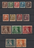 1911 Bavaria, German States, Germany (Mi. 76 I - 83 I, 85 I - 90 I, Full Set, CV $470)