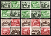 1939 Third Reich, Germany, Se-tenants, Zusammendrucke, Pairs (Mi. W 136 - W 139, W 144 - W 147, CV $30)