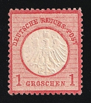 1872 1gr German Empire, Small Breast Plate, Germany (Mi. 4, CV $2,600, MNH)