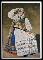 1933-1945 'Farmer woman from Klein-Bistritz', Propaganda Postcard, Third Reich Nazi Germany